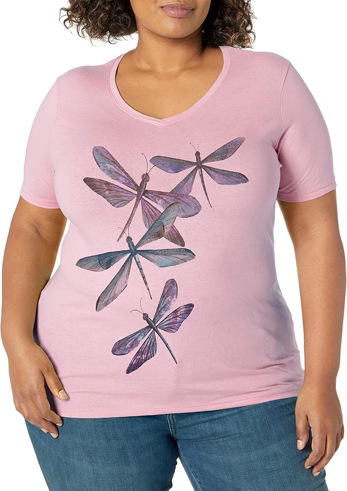Printed V-Neck Tee — Just My Size